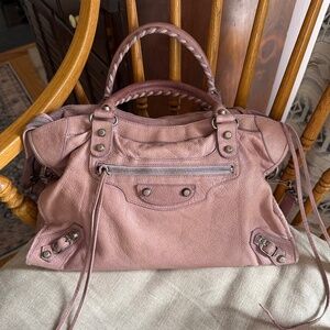 BALENCIAGA F/W 2003 City Bag, Lilac, Chevre Leather/Pewter HW - Rare, HTF!
